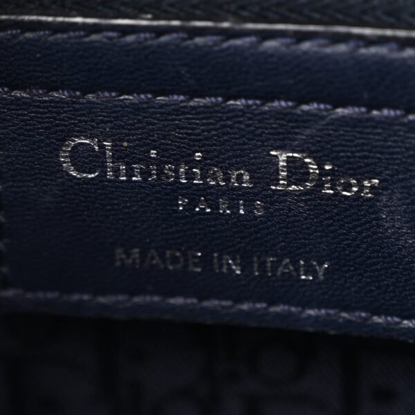 Lambskin Cannage Medium Lady Dior Navy Blue