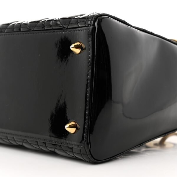 Patent Cannage Medium Lady Dior Black