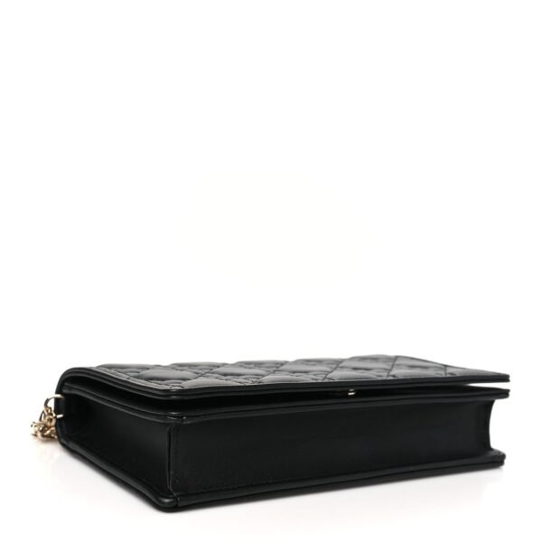Lambskin Cannage Lady Dior Pouch Black