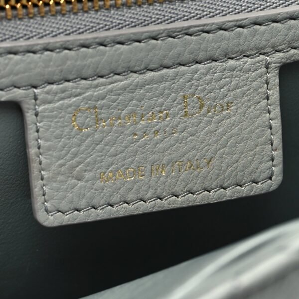 Calfskin Cannage Medium Caro Bag Grey