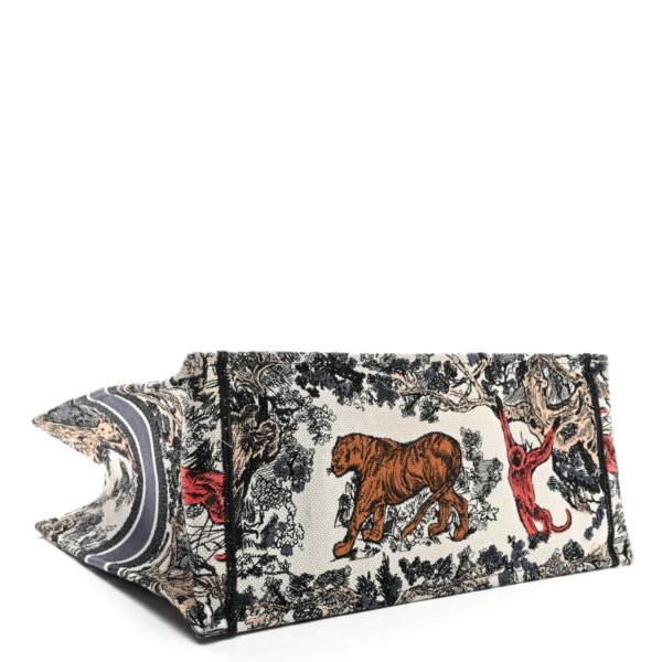 Canvas Embroidered Large Dioriviera Toile De Jouy Book Tote Multicolor