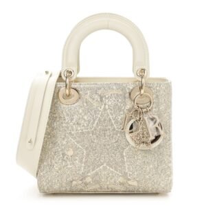 d18b283b532399dbcb7be5f9815340da.jpg Calfskin Around The World Printed Small My ABCDior Lady Dior White Gold