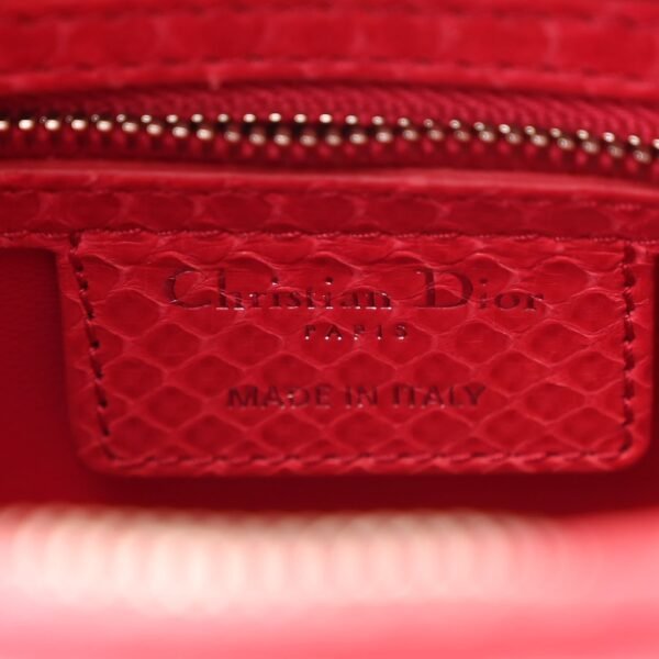 Snakeskin Medium Lady Dior Pink