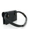 Grained Calfskin Saddle Belt Bag Black