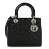 Patent Cannage Medium Lady Dior Black
