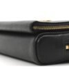 Grained Calfskin Caro Double Pouch Black