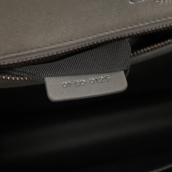 Metallic Calfskin Small Diorama Flap Bag Silver