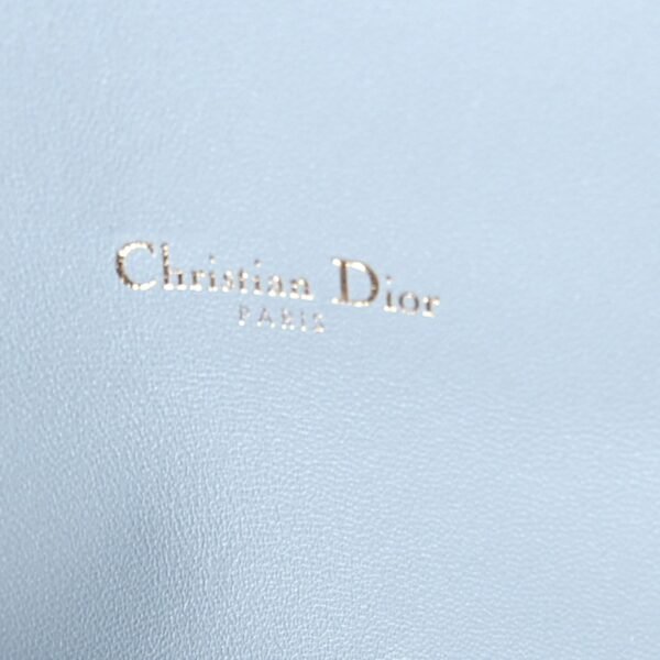 Grained Calfskin Saddle Chain Pouch Cloud Blue