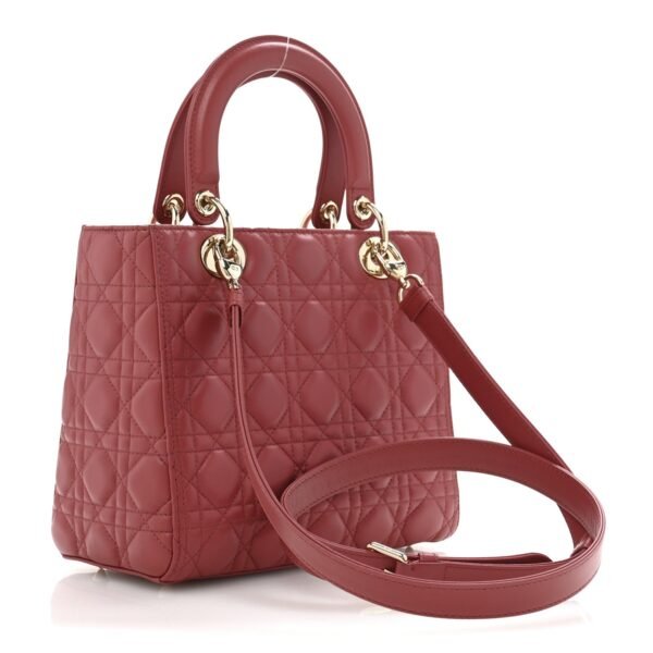 d72293eba390b4f05d778d75da643cc3.jpg Lambskin Cannage Medium Lady Dior Pink Honey