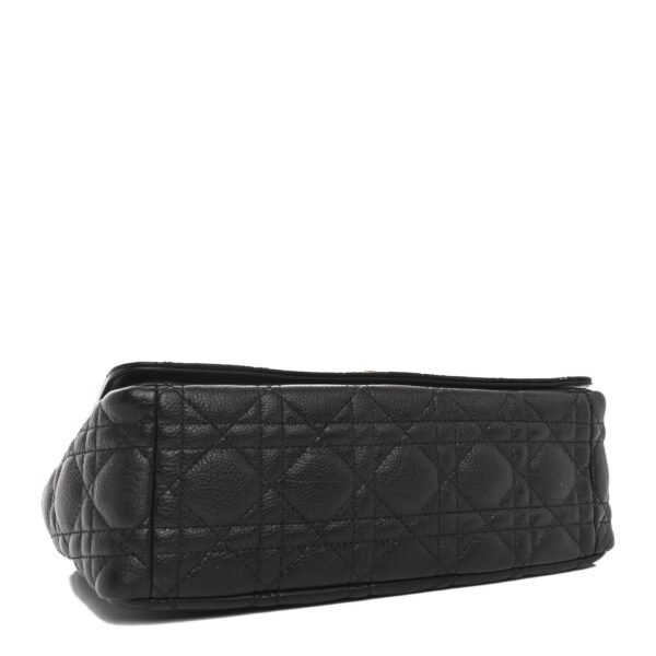 Calfskin Cannage Medium Caro Bag Black