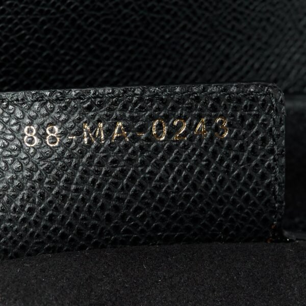 Grained Calfskin Saddle Bag With Strap Black