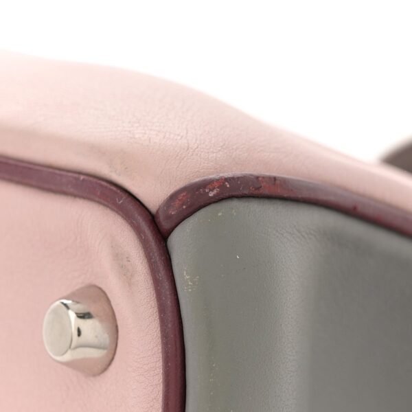 Smooth Calfskin Medium Tri-Color Diorissimo Tote Pink Grey Burgundy