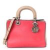 Smooth Calfskin Mini Tri-Color Diorissimo Tote Pink Grey Beige