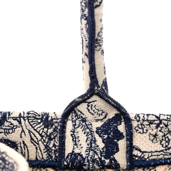 Canvas Embroidered Medium Dioriviera Toile De Jouy Book Tote Blue