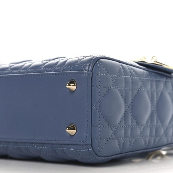 Lambskin Cannage Small My ABCDior Lady Dior Denim Blue