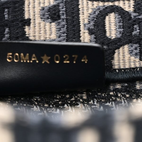 Canvas Embroidered Toile De Jouy Reverse Mini Book Tote With Strap Blue Multicolor