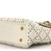 Calfskin Cannage Studded Small Supple Lady Dior White