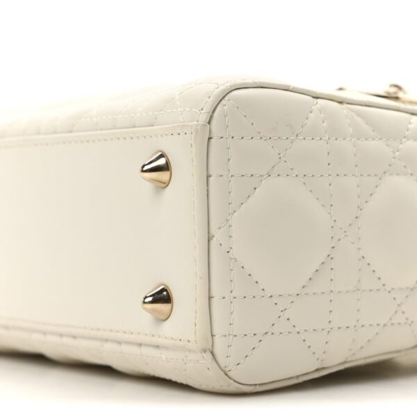 Lambskin Cannage Small My ABCDior Lady Dior White