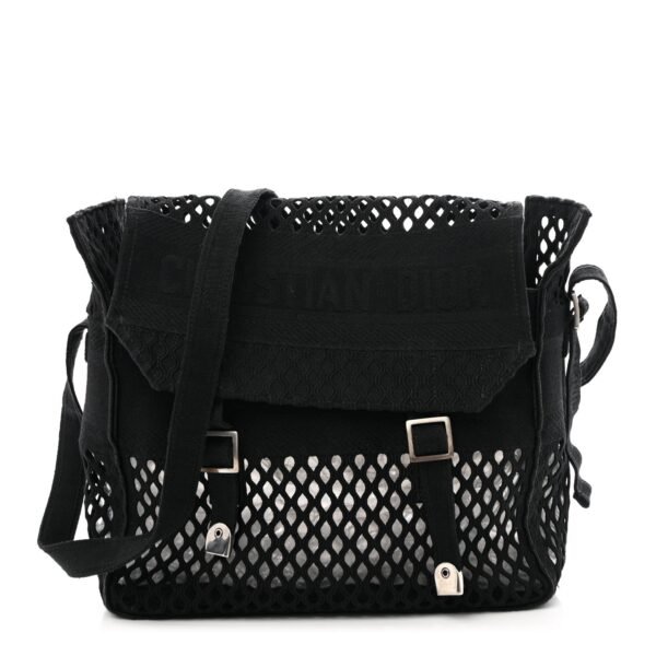 e3bb432f0ff49fafa4fc86d18a96a33c.jpg Canvas Embroidered Mesh Diorcamp Messenger Black