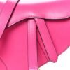 Supple Calfskin Mini Saddle Bag With Strap Passion Pink