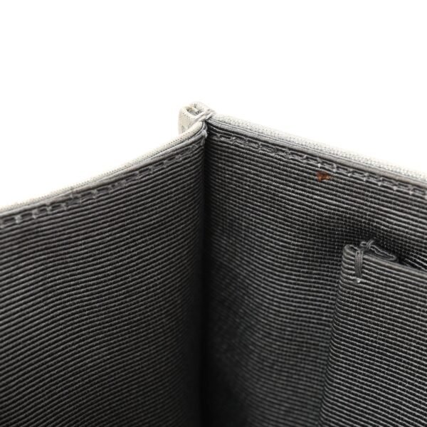 Metallic Calfskin Small Diorama Flap Bag Silver