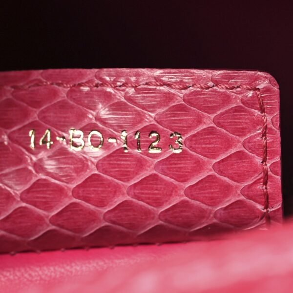 Snakeskin Large Lady Dior Pink