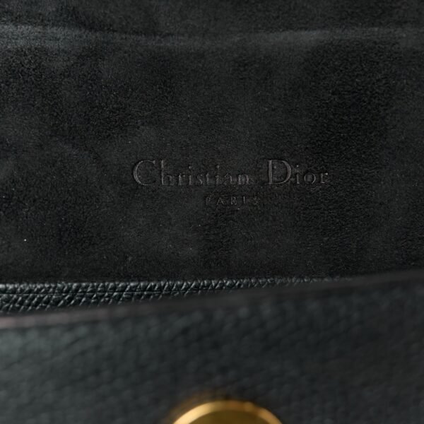 Grained Calfskin Saddle Belt Bag Black