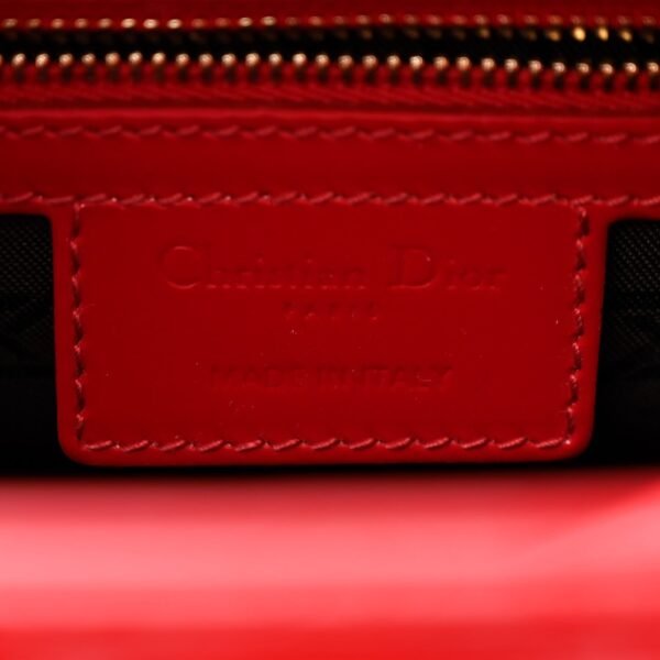 e9299aede465e142711fd3b9a9319f25.jpg Patent Cannage Medium Lady Dior Red