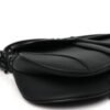 Ultra Matte Calfskin Saddle Bag With Strap Black