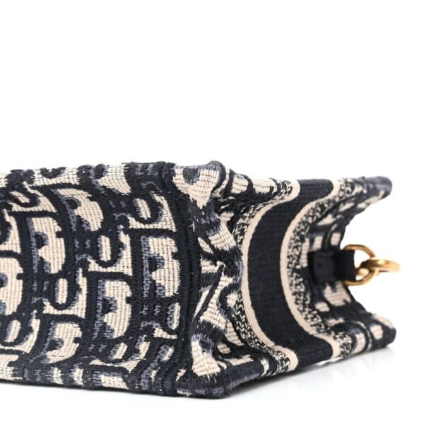 Oblique Mini Book Tote With Strap Blue Multicolor