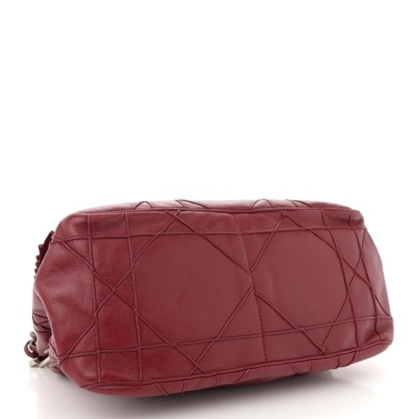 Lambskin Cannage Ruffle New Lock Flap Red