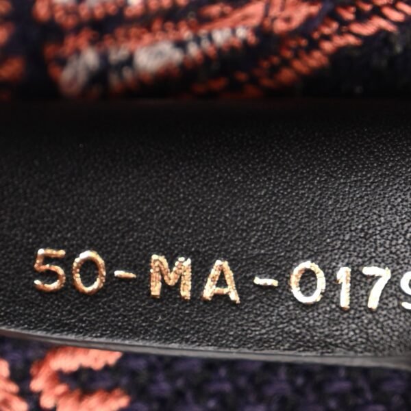 Canvas Embroidered Large Dior Animals Tiger Book Tote Deep Blue Fuchsia