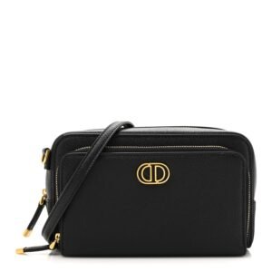 f13da78dca22f8d6f11a1aa61cc96eda.jpg Grained Calfskin Caro Double Pouch Black