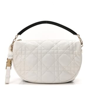 f1c09c7056c9d0708f9caecb2f00f61a.jpg Lambskin Cannage Medium Dior Vibe Hobo Bag White