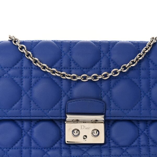 f1c750abecd88aa2355f72625fb62a6b.jpg Lambskin Cannage Miss Dior Promenade Pouch Blue