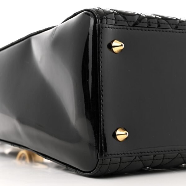 Patent Cannage Medium Lady Dior Black