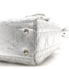 Metallic Grained Calfskin Cannage Small Lucky Badges My Lady Dior Silver