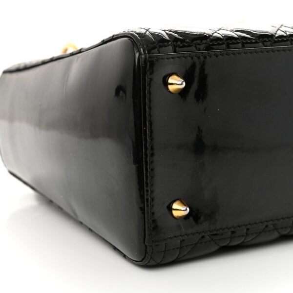 f5fff78cfd9aa2df5a4cf2a3d3d8f5b8.jpg Patent Cannage Medium Lady Dior Black
