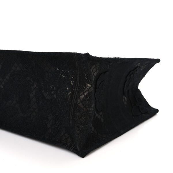 f630ce9613847b64fbc8a452158b3b60.jpg Embroidered 3D Macrame D-Lace Butterfly Medium Book Tote Black