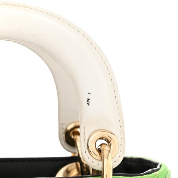 Canvas Sequin Flower Pop Mini Lady Dior Yellow Multicolor