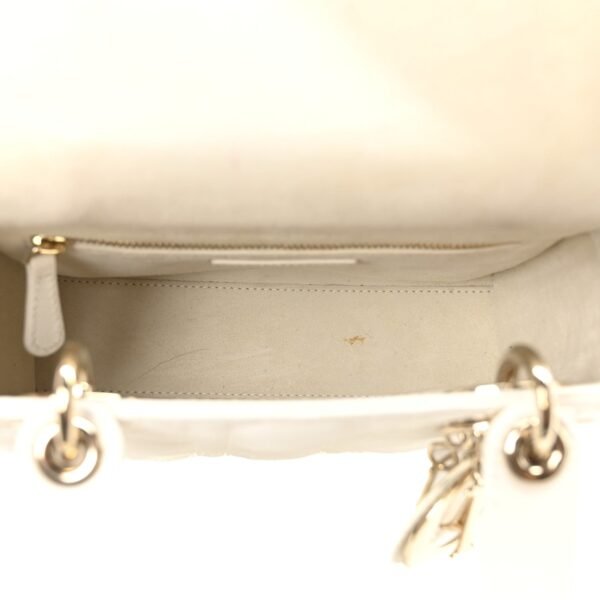 Lambskin Cannage Small My ABCDior Lady Dior White