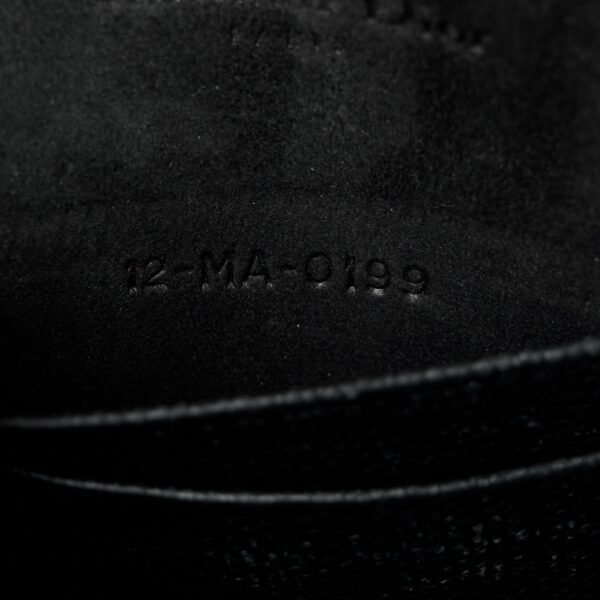 Grained Calfskin Saddle Belt Bag Black