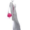 Supple Calfskin Mini Saddle Bag With Strap Passion Pink