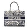 Canvas Embroidered Medium Dioriviera Toile De Jouy Book Tote Blue
