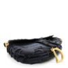 Canvas Embroidered Camouflage Saddle Bag Blue