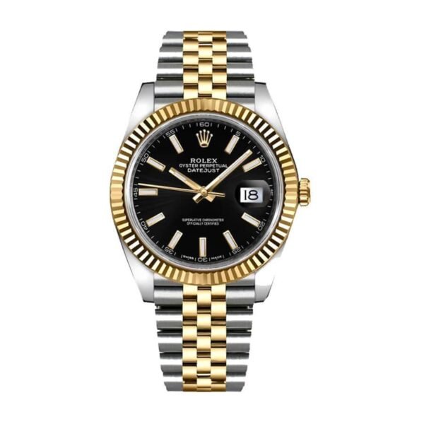 rolex-datejust-126333-41mm-yellow-gold-steel-black-dial.jpg Rolex Datejust 126333 Black Jubilee Premium Replica 1:1