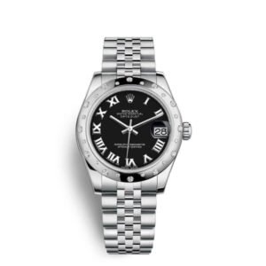 Rolex Datejust 31mm – Ref: 178344-0034 – Black Dial, Stainless Steel Jubilee Bracelet Women’s Watch