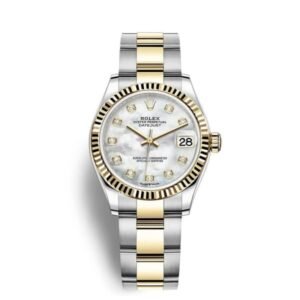 Rolex Datejust 31mm – 278273-0027 – White Mother of Pearl Dial, Two Tone Stainless Steel & 18K Yellow Gold Oyster Bracelet Women’s Watch