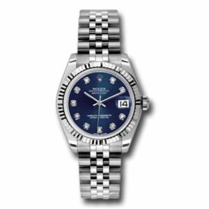 Rolex Datejust 31mm – Ref: 178274-0048 – Blue Diamond Dial, Stainless Steel Jubilee Bracelet Women’s Watch