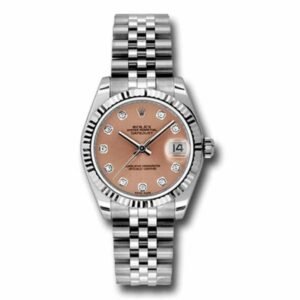 Rolex Datejust 31mm – Ref: 178274-0022 – Pink Diamond Dial, Stainless Steel Jubilee Bracelet Women’s Watch
